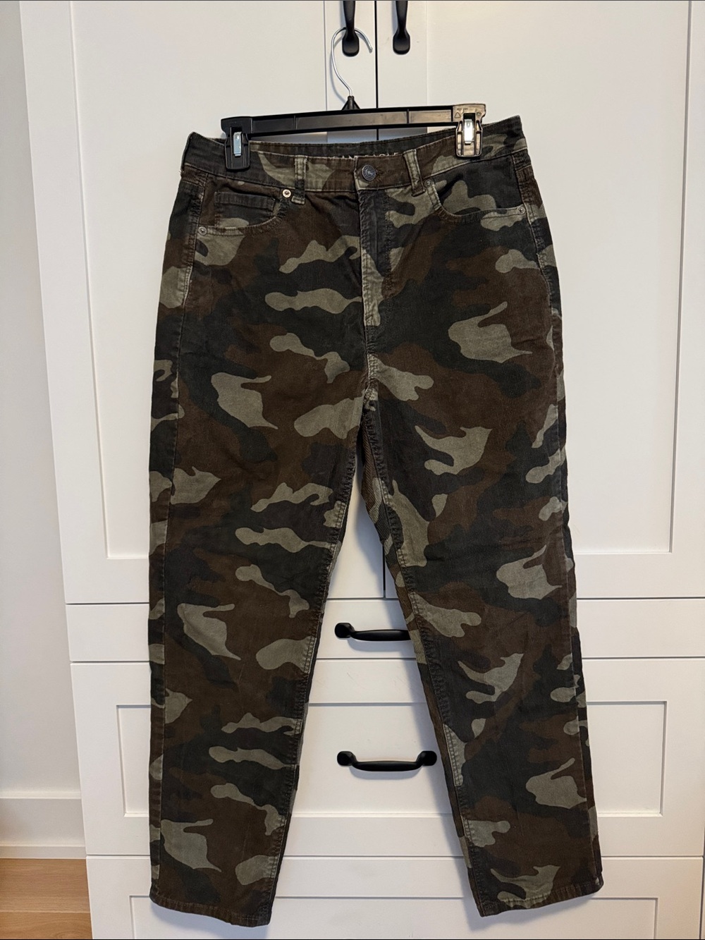 Camouflage Straight-Leg Pants - Olive Camo